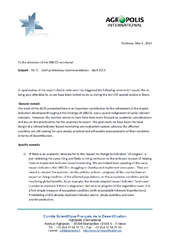 Comments of the Draft recommandations of the AGTE / UNCCD