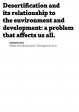 Desertification and its relationship to the environment and development