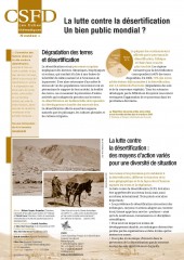 La lutte contre la désertification
