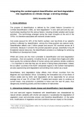 Integrating the combat against desertification and land degradation into negotiations on climate change: a winning strategy
