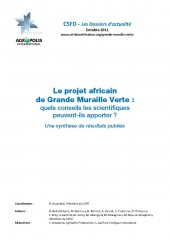 Le projet africain de Grande Muraille Verte
