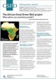 The African Great Green Wall project : publication of a new CSFD Topic Brief