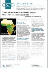 The African Great Green Wall project : publication of a new CSFD Topic Brief