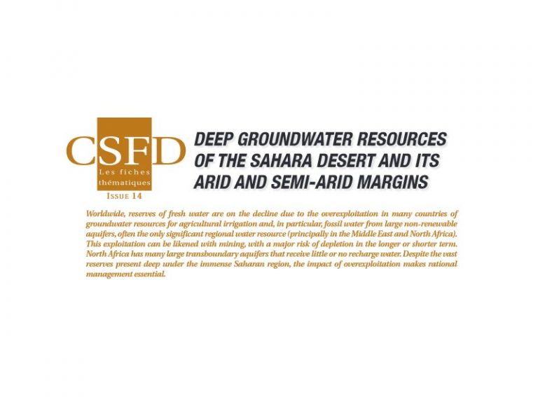 thematic sheet 14 Deep groundwater resources in the Sahara desert and arid and semiarid fringe areas
